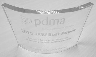 KTu prof. M. J. von Zedtwitzas pelnė Thomaso P. Hustado apdovanojimą už geriausią 2015-ųjų metų straipsnį, publikuotą the Journal of Product Innovation Management (JPIM) leidinyje KTu prof. M. J. von Zedtwitzas pelnė Thomaso P. Hustado apdovanojimą už geriausią 2015-ųjų metų straipsnį, publikuotą the Journal of Product Innovation Management (JPIM) leidinyje