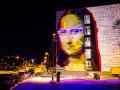 Dadaistic Mona Lisa mural at KTU Campus can interact with visitors