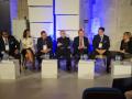 Plenarinės diskusijos dalyviai (iš kairės): Marco Sommerville, Agnė Paliokaitė, Kęstutis Jasiūnas, Raimondas Kuodis, Osvaldas Čiukčys, Rytis Krušinskas, Cheryl Miller