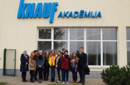 Studentų ir moksleivių ekskursija į „Knauf“ gamyklą Rygoje
