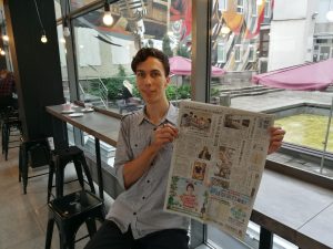 KTU studentas Tomas Bagdonas po studijų Japonijoje tapo vietos spaudos įžymybe