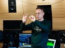 a man showing his hands