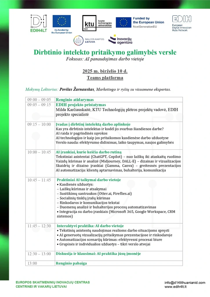 Mokymų programa