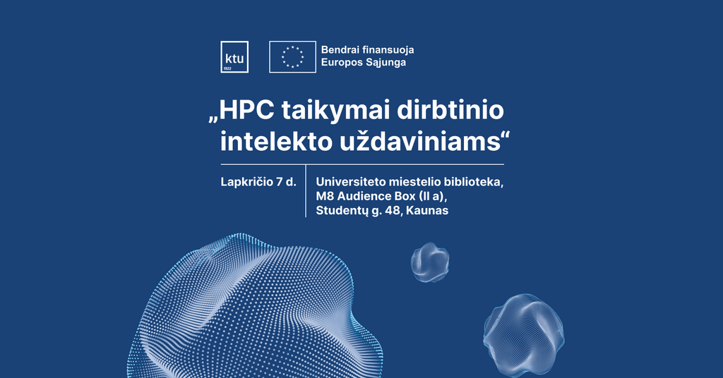 Dirbtinio intelekto mokymų, skirtų verslui, mėlynas maketas
