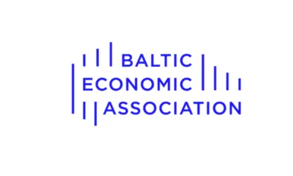 Baltijos ekonomikos asociacijos logotipas, nukreipiantis vartotojus į https://balticecon.org/ puslapį