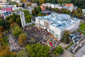 Kultūros protestas Kaune (Tado Mikštavičiaus nuotrauka)