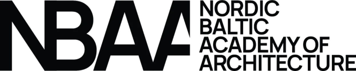 Šiaurės ir Baltijos šalių architektūros akademijos logotipas, nukreipiantis vartotojus į https://www.nbaainfo.org/ puslapį