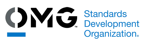 Objektų valdymo grupės logotipas, nukreipiantis vartotojus į https://www.omg.org/ puslapį