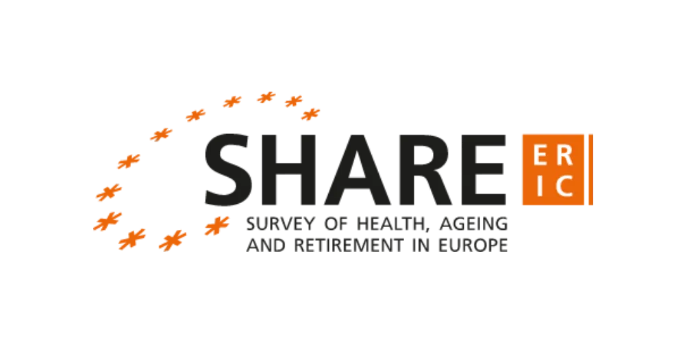 Europos sveikatos, senėjimo ir išėjimo į pensiją tyrimo logotipas, nukreipiantis vartotojus į https://share-eric.eu/ puslapį