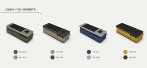 Prietaiso spalviniai variantai