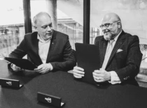 KTU rektorius Eugenijus Valatka ir LR vyriausiasis valstybinis darbo inspektorius Apolinaras Škikūnas