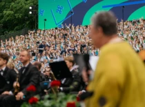 Kauno dainų ir šokių šventė „Čia suteka upės“. Domo Rimeikos nuotrauka.