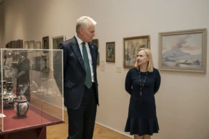 LR prezidentas Gitanas Nausėda lankėsi Nacionalinio M. K. Čiurlionio dailės muziejaus surengtoje parodoje