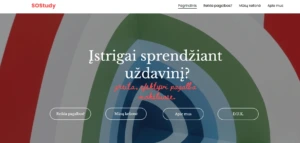 Platformos „SOStudy“ vaizdas pirminiame lange